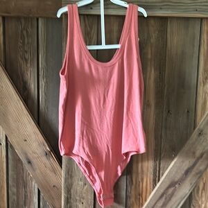 Coral Sleeveless Bodysuit